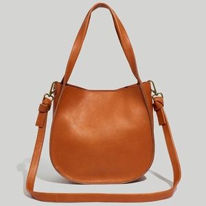 Madewell The Sydney Shoulder Crossbody Leather Bag in Burnished Caramel